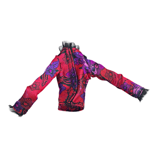 Monster High Jane Boolittle Gloom & Bloom JDoll Outfit Replacement Red Floral Shirt