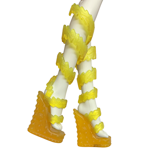 Monster High Frankie Stein Electrified Doll Replacement Tall Strap Yellow Shoes