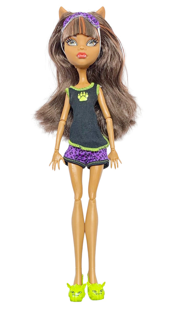 Monster High Dead Tired Clawdeen Wolf Doll With Pajamas Outfit