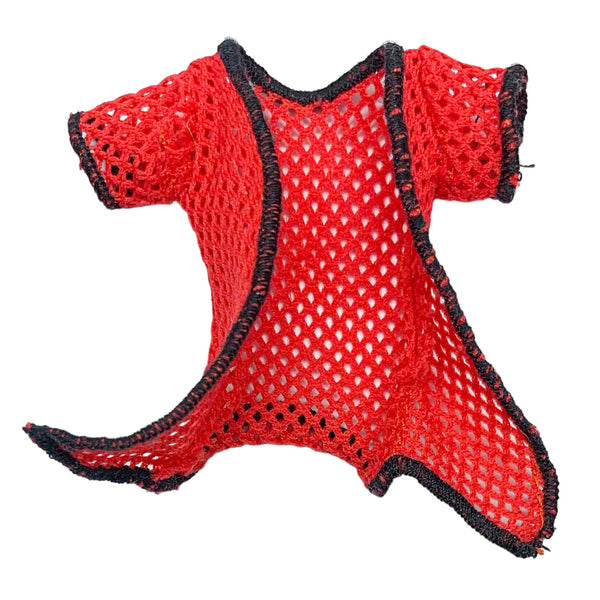 Monster High Gloom Beach Ghoulia Yelps Doll Outfit Replacement Red Mesh Shirt Top
