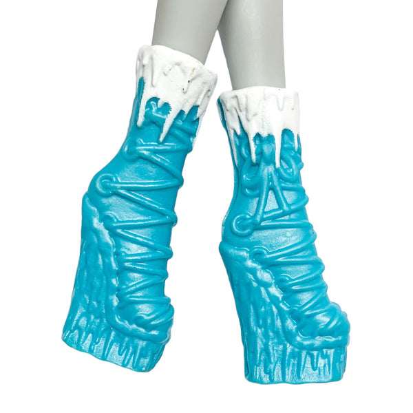 Monster High Art Class Abbey Bominable Doll Replacement Shoes Blue Boots