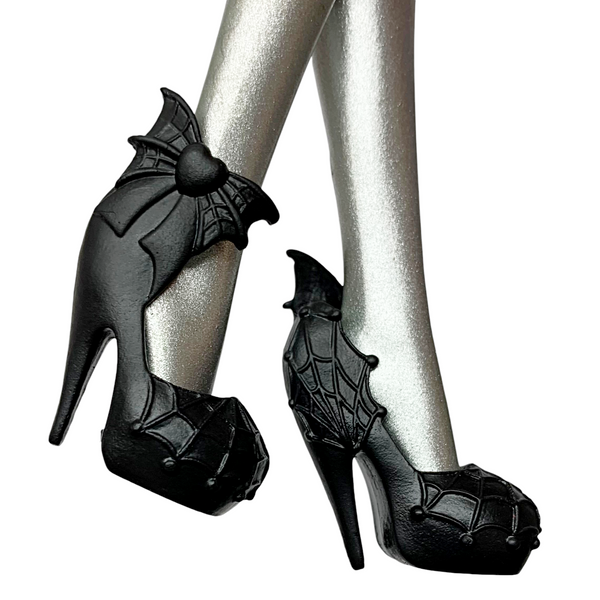 Monster High Dance The Fright Away Draculaura Doll Replacement Black Web Shoes