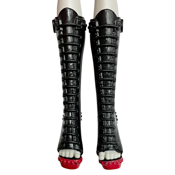 Monster High 1st Wave Purrsephone Werecat Twins Doll Replacement Black & Red Shoes