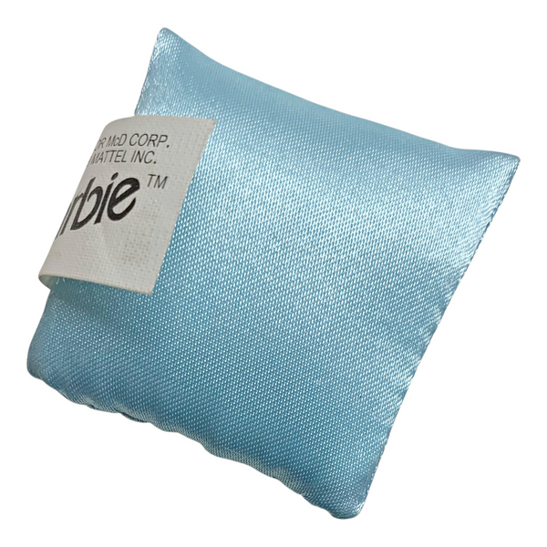 Mattel Barbie 1999 Replacement Small Blue Square Throw Pillow Accessory