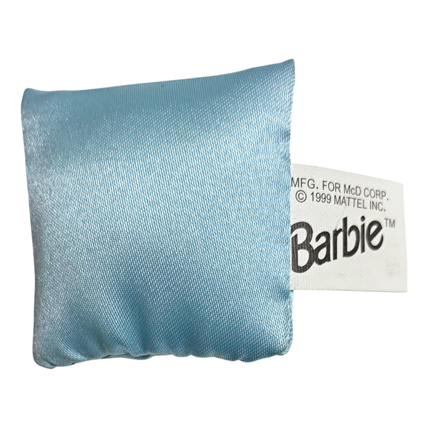 Mattel Barbie 1999 Replacement Small Blue Square Throw Pillow Accessory
