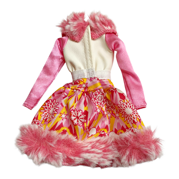 Ever After High Apple White Epic Winter Doll Outfit Replacement Red & Pink Dress