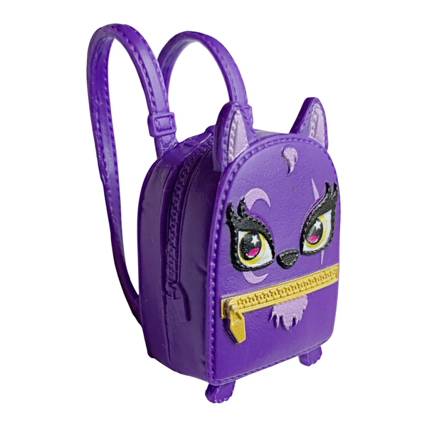 Monster High Clawdeen Wolf Faboolous Pets Doll Replacement Purple Crescent Backpack Bag