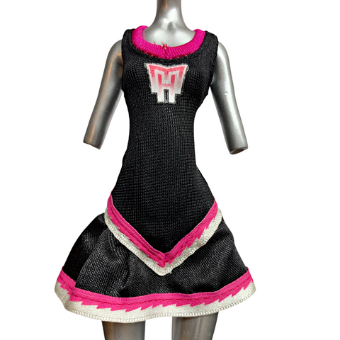 Monster High Werecat Fearleading Doll Outfit Replacement Cheerleader Black Uniform Dress
