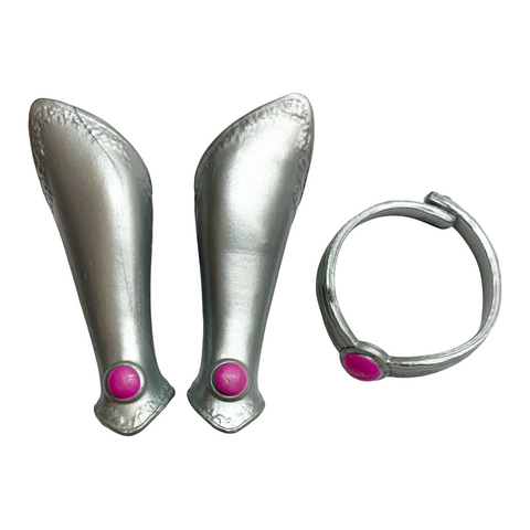 DC Super Hero Girls Intergalactic Sisters Blackfire Doll Replacement Silver Cuff Gauntlets & Belt