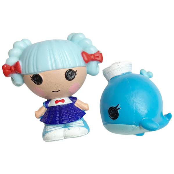 Lalaloopsy Tinies #120 Marina Anchors Sailor & #315 Blue Whale Small Bead Style Dolls