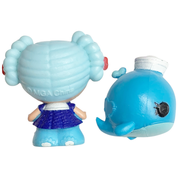 Lalaloopsy Tinies #120 Marina Anchors Sailor & #315 Blue Whale Small Bead Style Dolls