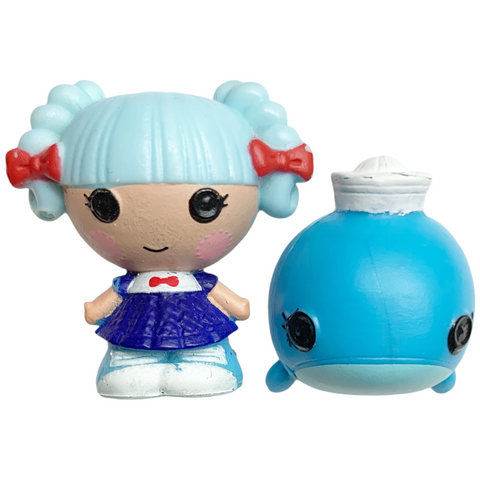 Lalaloopsy Tinies #120 Marina Anchors Sailor & #315 Blue Whale Small Bead Style Dolls