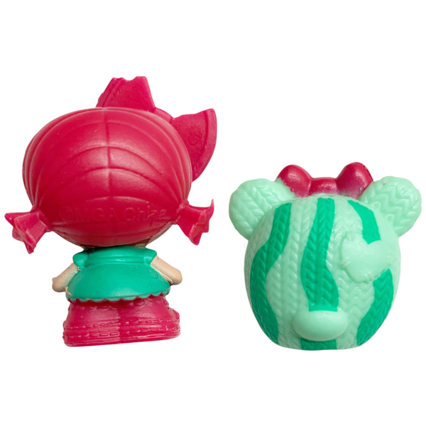 Lalaloopsy Tinies #430 Water Mellie Seeds & #434 Watermelon Bear Small Bead Style Dolls