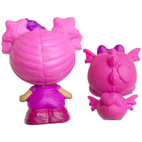 Lalaloopsy Tinies #410 Star Magic Spells Wizard & #422 Dragon Small Bead Style Dolls