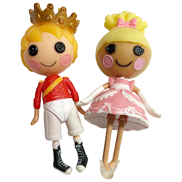 Mini Lalaloopsy Prince Handsome & Cinder Slippers Cinderella Dolls With Accessories