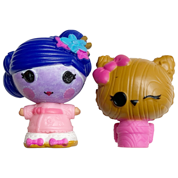 Lalaloopsy Tinies #416 Yuki Kimono & # 420 Kokeshi Cat Small Bead Style Dolls
