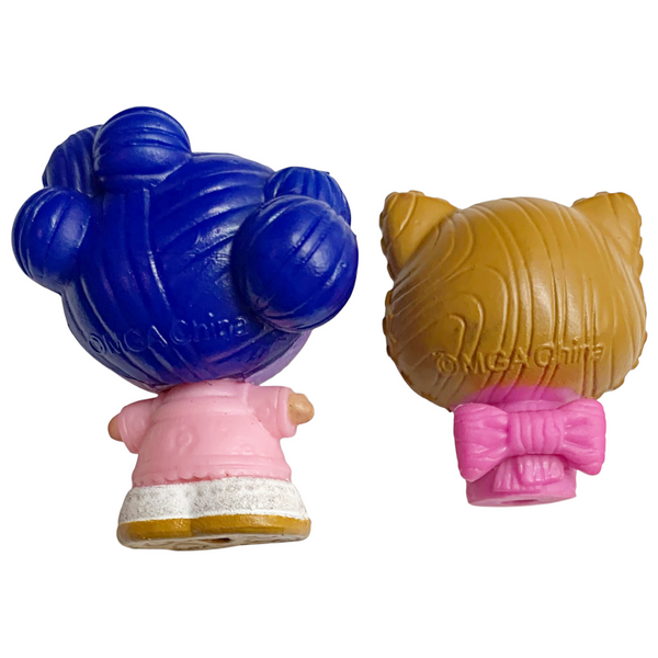 Lalaloopsy Tinies #416 Yuki Kimono & # 420 Kokeshi Cat Small Bead Style Dolls