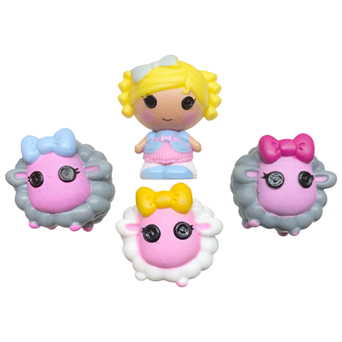 Lalaloopsy Tinies #235 Little Bah Peep & #230, #259 & #460 Sheep Bundle Lot