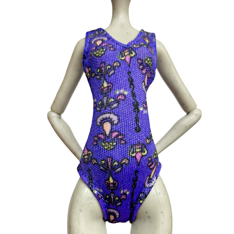 Monster High Rochelle Goyle Dance Class Doll Outfit Replacement Purple Leotard