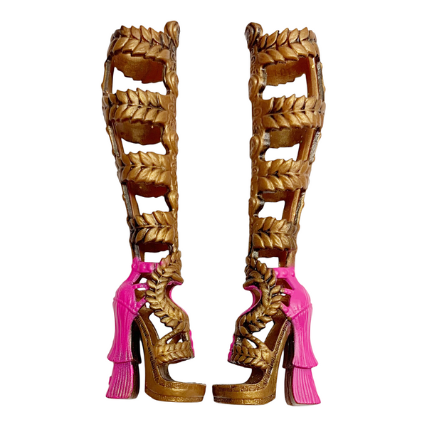 Ever After High C.A. Cupid Thronecoming Doll Replacement Tall Bronze & Pink Shoes