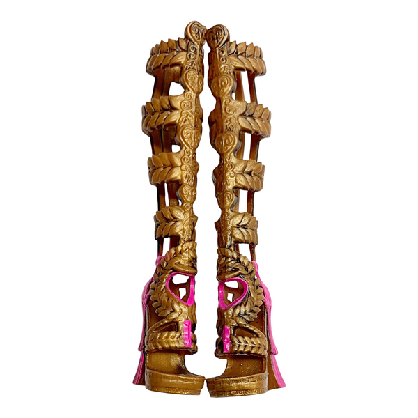 Ever After High C.A. Cupid Thronecoming Doll Replacement Tall Bronze & Pink Shoes