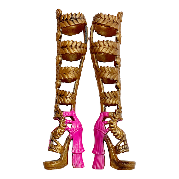 Ever After High C.A. Cupid Thronecoming Doll Replacement Tall Bronze & Pink Shoes