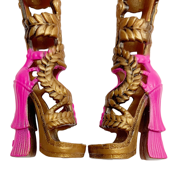 Ever After High C.A. Cupid Thronecoming Doll Replacement Tall Bronze & Pink Shoes