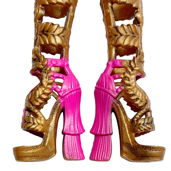 Ever After High C.A. Cupid Thronecoming Doll Replacement Tall Bronze & Pink Shoes