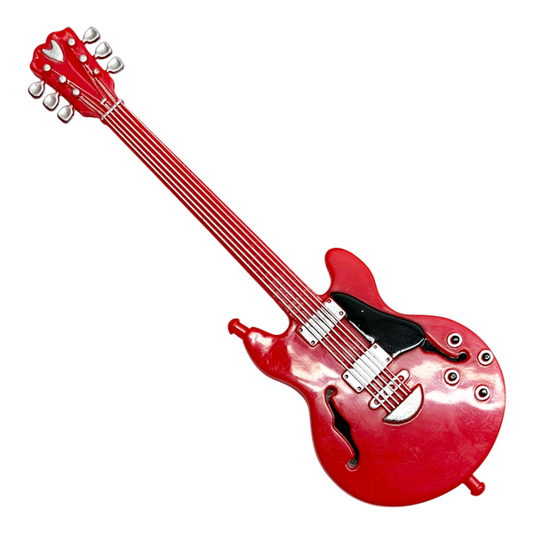 Red Guitar Accessory Compatible With Monster High Size Dolls