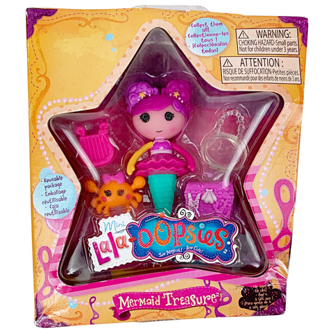 Mini Lalaloopsy Lala-Oopsies Mermaid Treasure Doll With Crab Pet