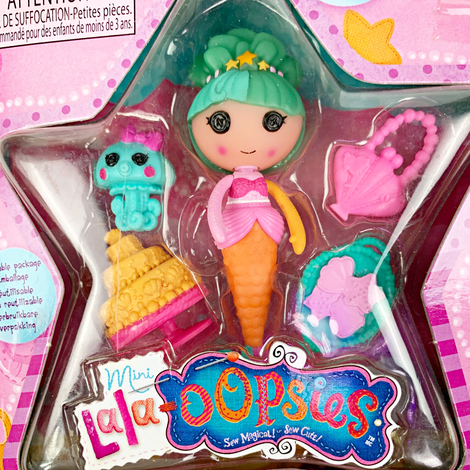 Mini Lalaloopsy Lala-Oopsies Mermaid Water Lily Doll With Octopus