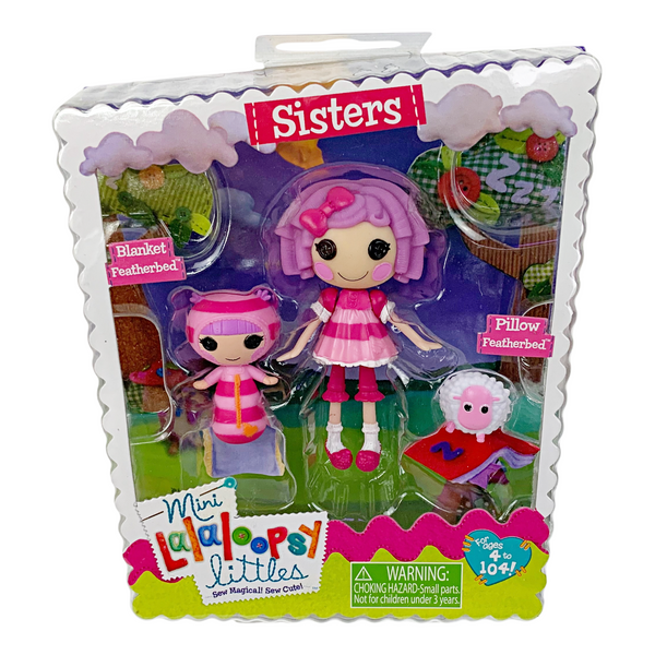 Mini Lalaloopsy Sisters 2 Pack Doll Set Pillow & Blanket Featherbed 521235