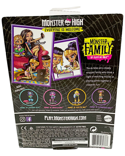 Monster High Cleo Monster Family Pharrah De Nile Doll (FCV72)