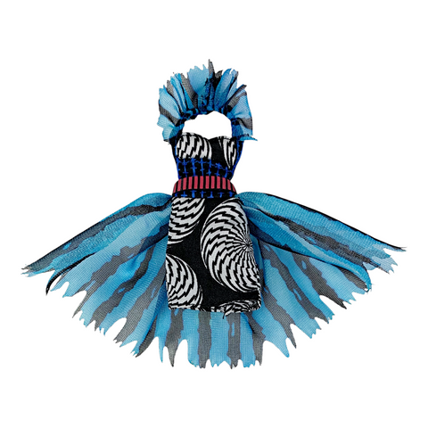Monster High Frankie Stein Freak Du Chic Circus Doll Outfit Replacement Blue & Black Dress