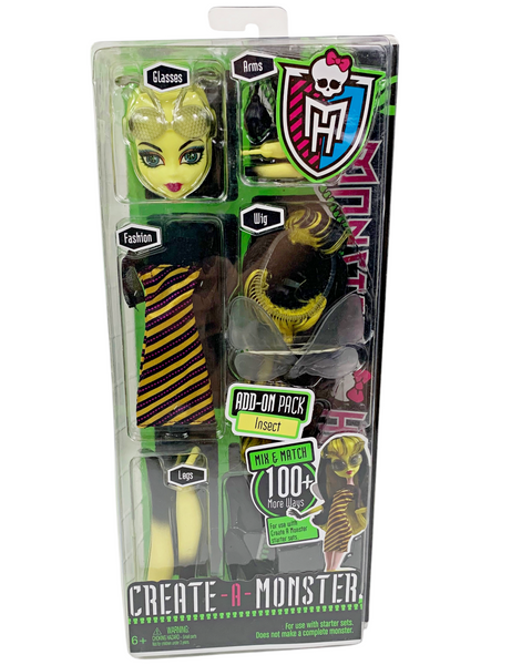 Monster High Create-A-Monster Bee Insect Doll Parts Add On Pack (W9175)