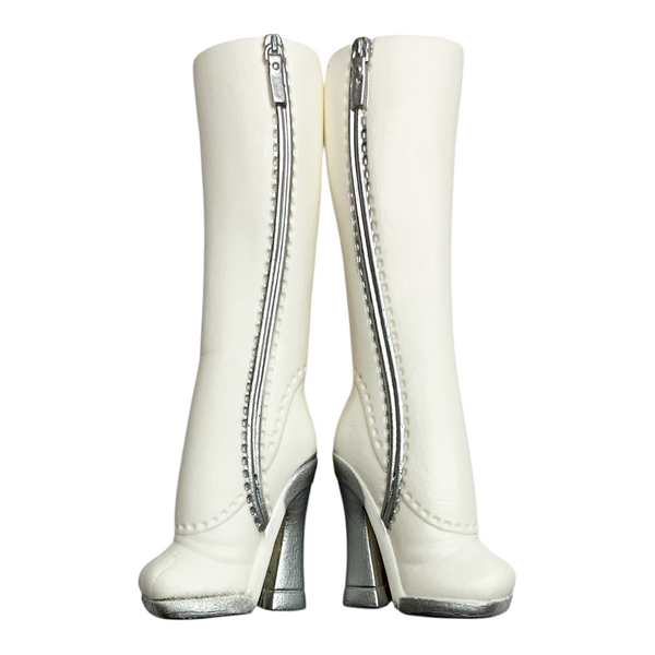 Monster High Scarah Screams I Heart Fashion Doll Replacement Shoes Tall White Boots