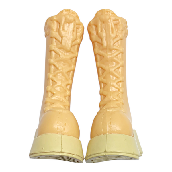 Mattel Barbie My Scene Doll Replacement Shoes Lt. Orange & Tan Platform Boots