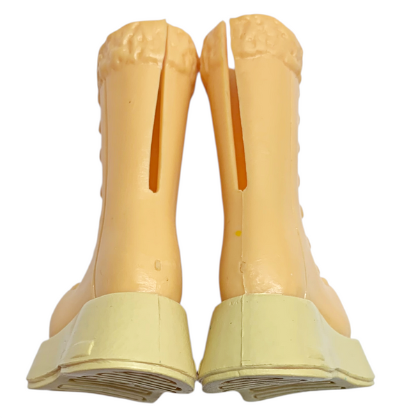 Mattel Barbie My Scene Doll Replacement Shoes Lt. Orange & Tan Platform Boots