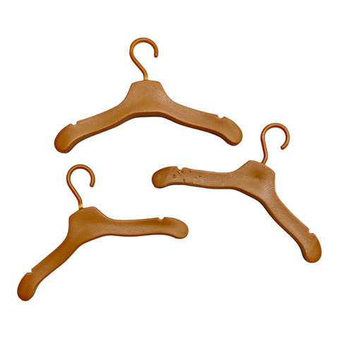 Mattel Barbie My Scene Styles To Go Dress & Go Playset Set Of 3x Brown Hangers