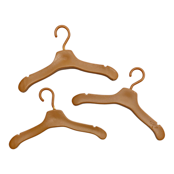 Mattel Barbie My Scene Styles To Go Dress & Go Playset Set Of 3x Brown Hangers