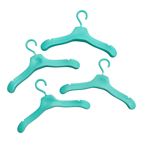 Mattel Barbie My Scene Playset Replacement Set Of 4x Blue Clothes Hangers