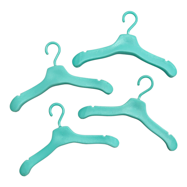 Mattel Barbie My Scene Playset Replacement Set Of 4x Blue Clothes Hangers