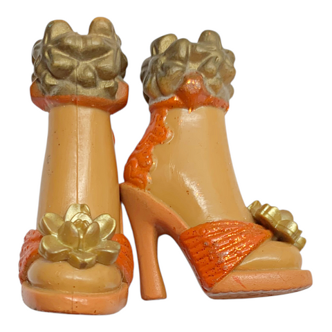 Mattel Barbie My Scene Juicy Bling Madison Doll Replacement Bronze & Orange Glitter Shoes