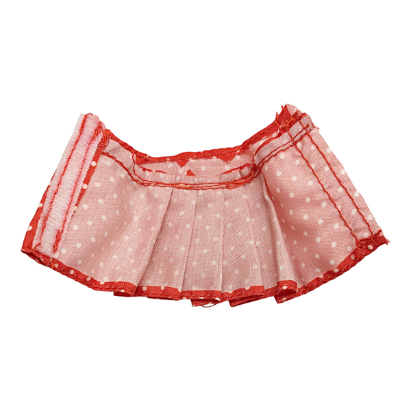 Red & White Polkadot Pleated Skirt Fits Monster High Standard Size G1 Dolls