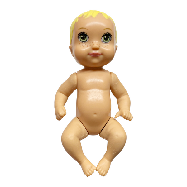 Mattel Barbie Doll Replacement Small Baby Doll With Blonde Hair & Freckles