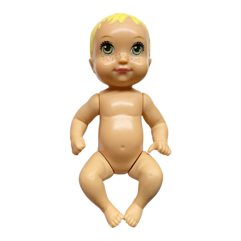 Mattel Barbie Doll Replacement Small Baby Doll With Blonde Hair & Freckles