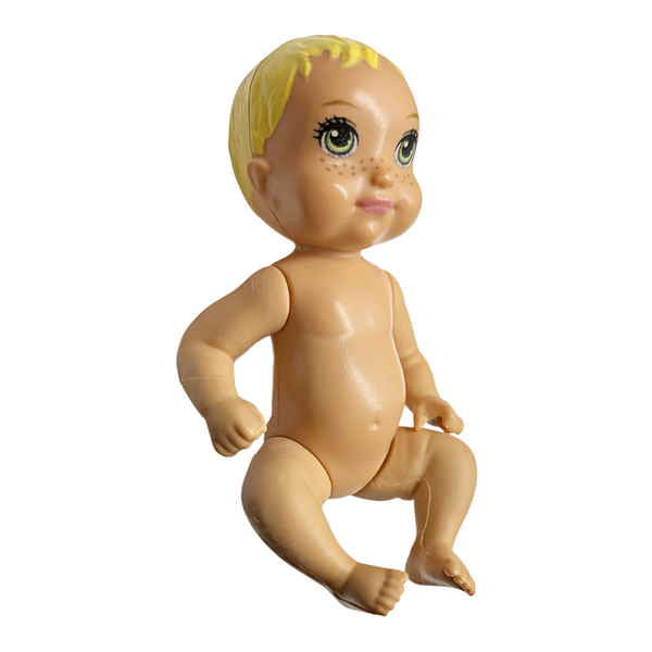 Mattel Barbie Doll Replacement Small Baby Doll With Blonde Hair & Freckles