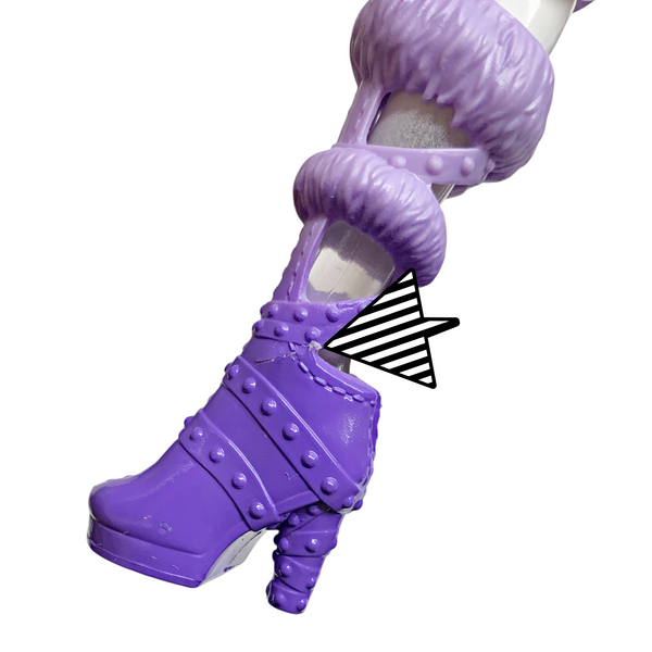 Monster High Clawdeen Skulltimate Secrets Fearidescent Doll Replacement Purple Shoes