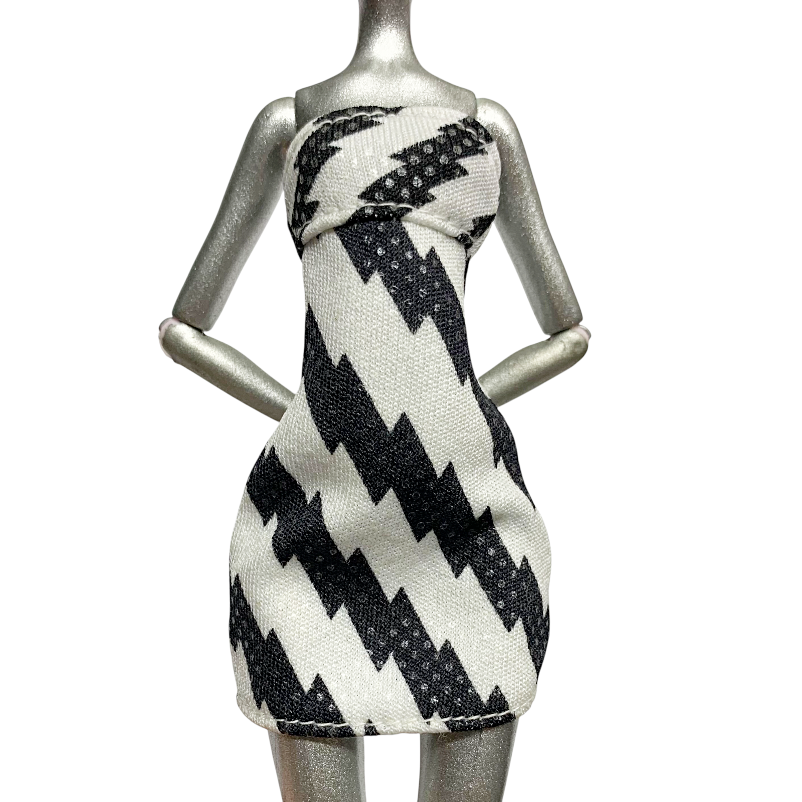 Monster High Frankie Stein Dawn Of The Dance Doll Outfit Replacement Black And White Dress