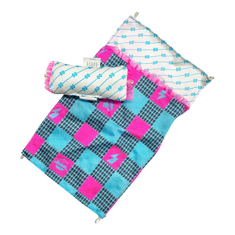 Monster High Frankie Stein Mirror Bed Playset Doll Size Blanket Sheet & Pillow Set